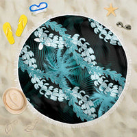 Puakenikeni Maile Lei Beach Blanket Frangipani Turquoise Tropical Leaves