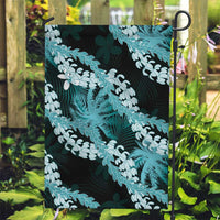 Puakenikeni Maile Lei Garden Flag Frangipani Turquoise Tropical Leaves