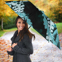 Puakenikeni Maile Lei Umbrella Frangipani Turquoise Tropical Leaves