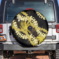 Puakenikeni Maile Lei Spare Tire Cover Frangipani Yellow Tropical Leaves LT01 Yellow - Polynesian Pride