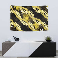 Puakenikeni Maile Lei Tapestry Frangipani Yellow Tropical Leaves