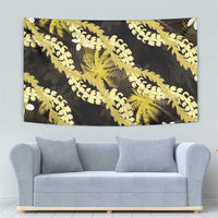 Puakenikeni Maile Lei Tapestry Frangipani Yellow Tropical Leaves