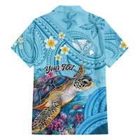 Personalized Hawaii Sea Turtle Family Matching Off Shoulder Maxi Dress and Hawaiian Shirt Hawaii Map Ocean Vibes LT01 - Polynesian Pride