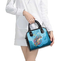 Personalized Hawaii Sea Turtle Shoulder Handbag Hawaii Map Ocean Vibes