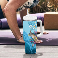 Personalized Hawaii Sea Turtle Tumbler With Handle Hawaii Map Ocean Vibes