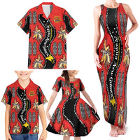 Papua New Guinea 50th Independence Family Matching Tank Maxi Dress and Hawaiian Shirt PNG Batik Pattern LT01 - Polynesian Pride