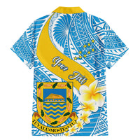 Personalised Tuvalu Independence Day Family Matching Mermaid Dress and Hawaiian Shirt Plumeria 45th Anniversary LT01 - Polynesian Pride
