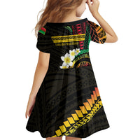 Vanuatu Independence Day Family Matching Off The Shoulder Long Sleeve Dress and Hawaiian Shirt Yumi 45th Hapi Indipendens Dei LT01 - Polynesian Pride