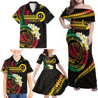 Vanuatu Independence Day Family Matching Off Shoulder Maxi Dress and Hawaiian Shirt Yumi 45th Hapi Indipendens Dei LT01 - Polynesian Pride