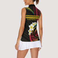 Vanuatu Independence Day Women Sleeveless Polo Shirt Yumi 45th Hapi Indipendens Dei LT01