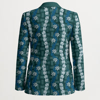 Pikake Maile Tiare Lei Blazer Polu Lauhala Pattern