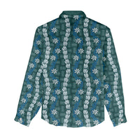 Pikake Maile Tiare Lei Women Casual Shirt Polu Lauhala Pattern LT01 - Polynesian Pride
