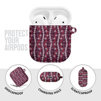 Pikake Maile Tiare Lei AirPods Case Akala Lauhala Pattern