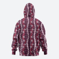 Pikake Maile Tiare Lei Hoodie Akala Lauhala Pattern