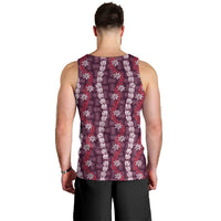 Pikake Maile Tiare Lei Men Tank Top Akala Lauhala Pattern