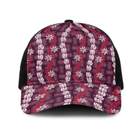 Pikake Maile Tiare Lei Mesh Trucker Cap Akala Lauhala Pattern