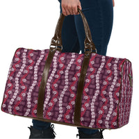 Pikake Maile Tiare Lei Travel Bag Akala Lauhala Pattern