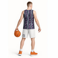 Pikake Maile Tiare Lei Basketball Jersey Poni Lauhala Pattern