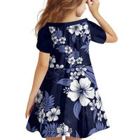 Hawaiian Hibiscus Tribal Floral Blue Family Matching Puletasi and Hawaiian Shirt Polynesian Tapa Pattern LT01 - Polynesian Pride