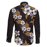 Hawaiian Hibiscus Tribal Floral Brown Family Matching Short Sleeve Bodycon Dress and Hawaiian Shirt Polynesian Tapa Pattern LT01 - Polynesian Pride