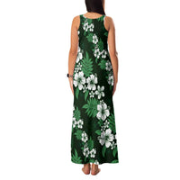 Hawaiian Hibiscus Tribal Floral Green Family Matching Tank Maxi Dress and Hawaiian Shirt Polynesian Tapa Pattern LT01 - Polynesian Pride