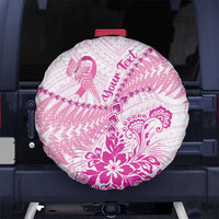 Personalised New Zealand Pink Fern Breast Cancer Spare Tire Cover Polynesian Pattern LT01 - Polynesian Pride