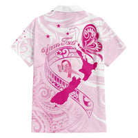 Personalised Aotearoa Breast Cancer Family Matching Tank Maxi Dress and Hawaiian Shirt New Zealand Maori Pattern LT01 - Polynesian Pride