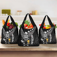 Custom New Zealand Silver Fern Rugby Grocery Bag Aotearoa Champion 2023 World Cup LT01 3-pack One Size Black - Polynesian Pride
