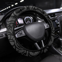 New Zealand Silver Fern Rugby Steering Wheel Cover Aotearoa Champion 2023 World Cup LT01 Universal Fit Black - Polynesian Pride