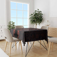 Hawaii Japan Koi Fish Red Tablecloth Tapa Pattern - Polynesian Pride