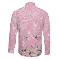Cranes Sakura Floral Pink Pastel Family Matching Puletasi and Hawaiian Shirt Hawaii Japan Culture LT01 - Polynesian Pride
