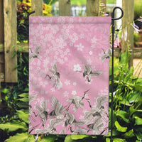 Cranes Sakura Floral Pink Pastel Garden Flag Hawaii Japan Culture LT01 Garden Flag Pink - Polynesian Pride