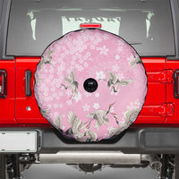 Cranes Sakura Floral Pink Pastel Spare Tire Cover Hawaii Japan Culture LT01 - Polynesian Pride
