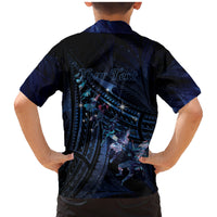 Personalised Matariki Paua Shell New Zealand Family Matching Mermaid Dress and Hawaiian Shirt Haka Dance At The Starry Night LT01 - Polynesian Pride