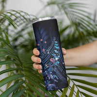 Matariki Paua Shell New Zealand Skinny Tumbler Haka Dance At The Starry Night LT01 - Polynesian Pride
