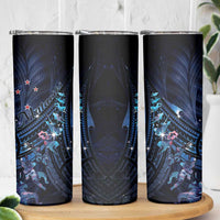 Matariki Paua Shell New Zealand Skinny Tumbler Haka Dance At The Starry Night LT01 - Polynesian Pride