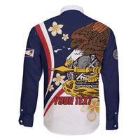 Personalized American Samoa Family Matching Off Shoulder Maxi Dress and Hawaiian Shirt Amerika Samoa Bald Eagle