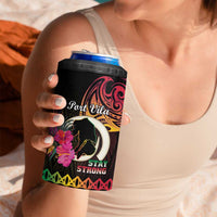 Personalised Vanuatu Port Vila Stay Strong 4 in 1 Can Cooler Tumbler Long God Yumi Stanap LT01 - Polynesian Pride