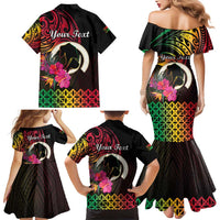 Personalised Vanuatu Port Vila Stay Strong Family Matching Mermaid Dress and Hawaiian Shirt Long God Yumi Stanap LT01 - Polynesian Pride