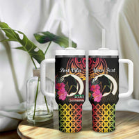 Personalised Vanuatu Port Vila Stay Strong Tumbler With Handle Long God Yumi Stanap