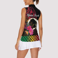 Personalised Vanuatu Port Vila Stay Strong Women Sleeveless Polo Shirt Long God Yumi Stanap LT01 - Polynesian Pride
