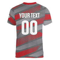 Custom Football 2026 New Caledonia Women V-Neck T-Shirt Kagus Come On LT01 - Polynesian Pride