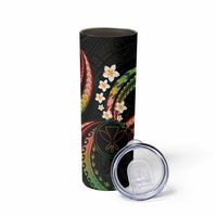 Hawaii Map Kanaka Maoli Skinny Tumbler Fantastic Frangipani Reggae LT01 - Polynesian Pride