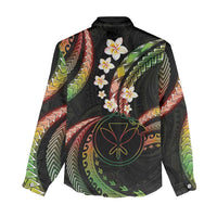 Hawaii Map Kanaka Maoli Women Casual Shirt Fantastic Frangipani Reggae LT01 - Polynesian Pride
