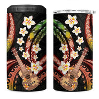 Hawaiian Ukulele 4 in 1 Can Cooler Tumbler Jawaiian Fantastic Plumeria LT01 One Size: 16 oz Reggae - Polynesian Pride