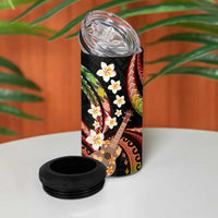 Hawaiian Ukulele 4 in 1 Can Cooler Tumbler Jawaiian Fantastic Plumeria LT01 - Polynesian Pride