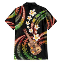 Hawaiian Ukulele Family Matching Off The Shoulder Long Sleeve Dress and Hawaiian Shirt Jawaiian Fantastic Plumeria LT01 - Polynesian Pride