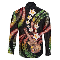 Hawaiian Ukulele Family Matching Off Shoulder Short Dress and Hawaiian Shirt Jawaiian Fantastic Plumeria LT01 - Polynesian Pride