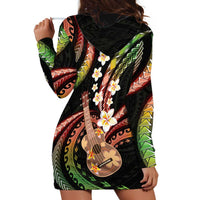 Hawaiian Ukulele Hoodie Dress Jawaiian Fantastic Plumeria LT01 - Polynesian Pride