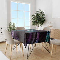 Hawaii Map Kanaka Maoli Tablecloth Fantastic Frangipani Amethyst Gradient